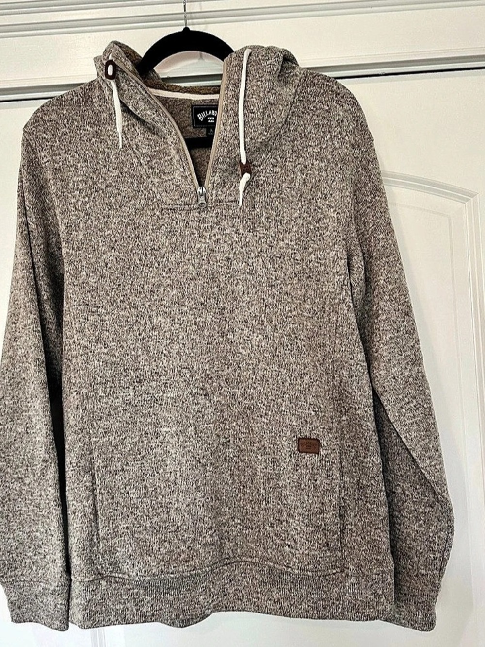 Billabong Marled 1/4 Quarter Zip Hoodie Brown Women’s Size Large